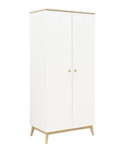 Bopita Armoire 2 Portes Blanc Chêne
