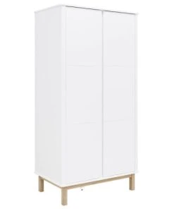 Bopita Armoire 2-portes Blanc/chêne En MDF Et Chêne -Maisons du Monde boutique armoire 2 portes blanc chene en mdf et chene 2