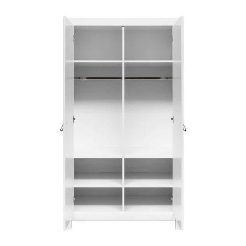 Bopita Armoire 2-portes Blanc En MDF Et Panneaux De Particules 5 Bopita Armoire 2-portes Blanc En MDF Et Panneaux De Particules - Image 3