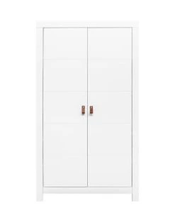 Bopita Armoire 2-portes Blanc En MDF Et Panneaux De Particules