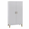 Nateo Concept Armoire 2 Portes Blanc Et Chêne