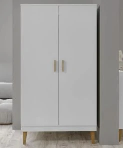 Nateo Concept Armoire 2 Portes Blanc Et Chêne -Maisons du Monde boutique armoire 2 portes blanc et chene 2