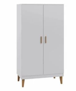 Nateo Concept Armoire 2 Portes Blanc Et Chêne