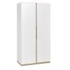 Nateo Concept Armoire 2 Portes Blanc Et Chêne Clair