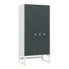 VOX Armoire 2 Portes Blanc Gris -Maisons du Monde boutique armoire 2 portes blanc gris