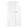 BabyPrice Armoire 2 Portes Coeur 175x85x56cm En Bois Blanc -Maisons du Monde boutique armoire 2 portes coeur 175x85x56cm en bois blanc