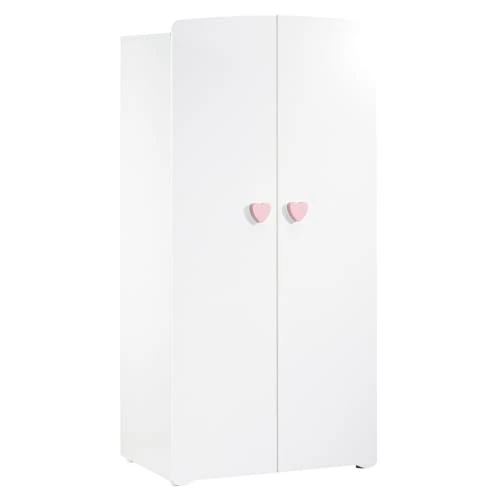 BabyPrice Armoire 2 Portes Coeur 175x85x56cm En Bois Blanc 3 BabyPrice Armoire 2 Portes Coeur 175x85x56cm En Bois Blanc