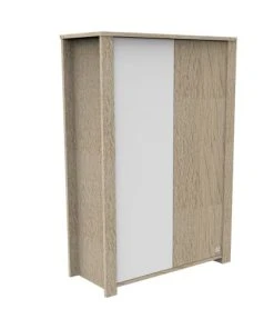 Sauthon Armoire 2 Portes Couleur Bois Et Blanc