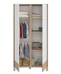 Galipette Armoire 2 Portes Effet Bois Marron 58x101x194 -Maisons du Monde boutique armoire 2 portes effet bois marron 58x101x194 2