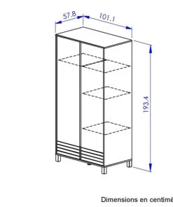 Galipette Armoire 2 Portes Effet Bois Marron 58x101x194 -Maisons du Monde boutique armoire 2 portes effet bois marron 58x101x194 4