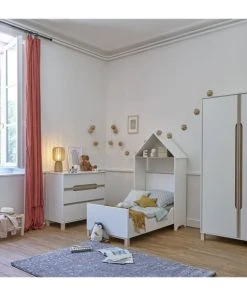 CALICOSY Armoire 2 Portes Enfant - Blanc 101 X H194 Cm -Maisons du Monde boutique armoire 2 portes enfant blanc 101 x h194 cm 2