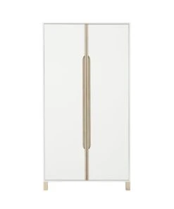 CALICOSY Armoire 2 Portes Enfant - Blanc 101 X H194 Cm
