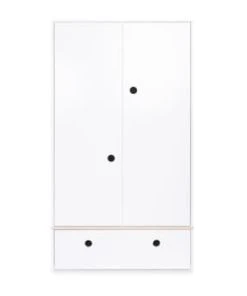 Wookids Armoire 2 Portes Façade Tiroir Fushia -Maisons du Monde boutique armoire 2 portes facade tiroir blanc colorflex 1