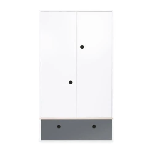 Wookids Armoire 2 Portes Façade Tiroir Gris Espace 3 Wookids Armoire 2 Portes Façade Tiroir Gris Espace