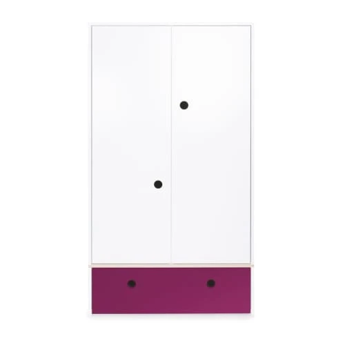 Wookids Armoire 2 Portes Façade Tiroir Prune 3 Wookids Armoire 2 Portes Façade Tiroir Prune