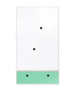 Wookids Armoire 2 Portes Façade Tiroir Rose Pastel -Maisons du Monde boutique armoire 2 portes facade tiroir vert ocean colorflex
