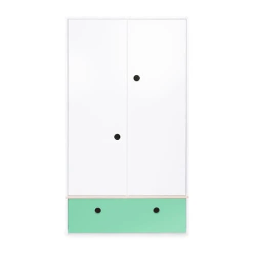 Wookids Armoire 2 Portes Façade Tiroir Vert Ocean 3 Wookids Armoire 2 Portes Façade Tiroir Vert Ocean