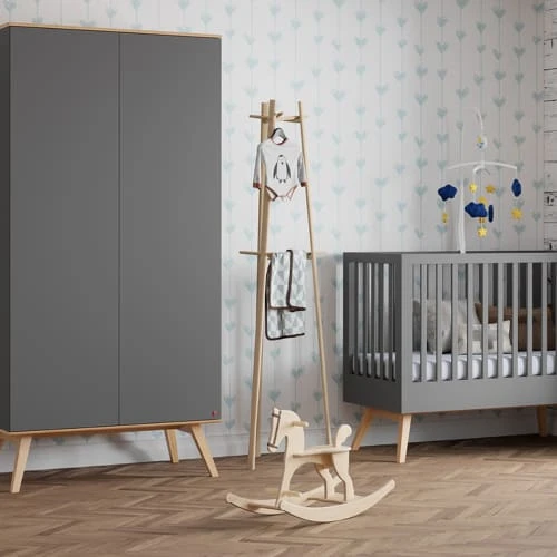 VOX Armoire 2 Portes Gris 5 VOX Armoire 2 Portes Gris - Image 3