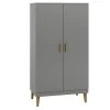 Nateo Concept Armoire 2 Portes Gris Et Chêne -Maisons du Monde boutique armoire 2 portes gris et chene