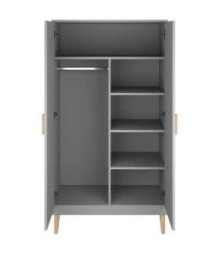 Nateo Concept Armoire 2 Portes Gris Et Chêne 9 Nateo Concept Armoire 2 Portes Gris Et Chêne -Maisons du Monde boutique armoire 2 portes gris et chene 3