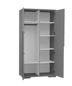 Pinio Armoire 2 Portes Gris Naturel -Maisons du Monde boutique armoire 2 portes gris naturel 2