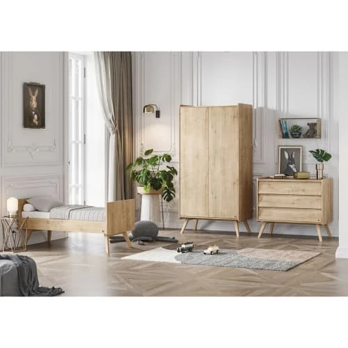 VOX Armoire 2 Portes Naturel 5 VOX Armoire 2 Portes Naturel – Image 3