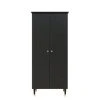 Bopita Armoire 2-portes Noir Mat En MDF Et Panneaux De Particules -Maisons du Monde boutique armoire 2 portes noir mat en mdf et panneaux de particules