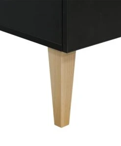 Bopita Armoire 2-portes Noir Mat/naturel En Panneaux De Particules Et Hêtre -Maisons du Monde boutique armoire 2 portes noir mat naturel en panneaux de particules et hetre 4