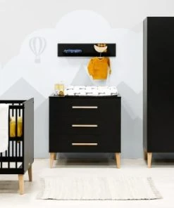 Bopita Armoire 2-portes Noir Mat/naturel En Panneaux De Particules Et Hêtre -Maisons du Monde boutique armoire 2 portes noir mat naturel en panneaux de particules et hetre 5