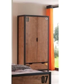 Vipack Armoire 2 Portes Noir Naturel -Maisons du Monde boutique armoire 2 portes noir naturel 2