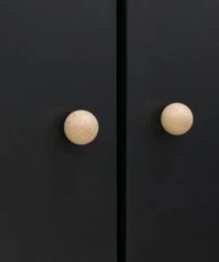 Bopita Armoire 2 Portes Noir Naturel -Maisons du Monde boutique armoire 2 portes noir naturel 7