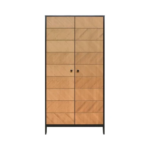 Bopita Armoire 2 Portes Noir Naturel Naturel 4 Bopita Armoire 2 Portes Noir Naturel Naturel - Image 2