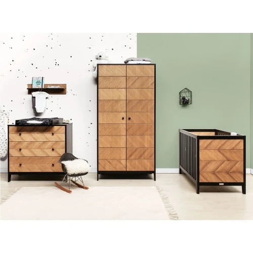 Bopita Armoire 2 Portes Noir Naturel Naturel 7 Bopita Armoire 2 Portes Noir Naturel Naturel - Image 5