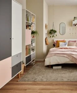 VOX Armoire 2 Portes Rose -Maisons du Monde boutique armoire 2 portes rose 2