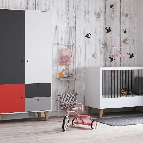 VOX Armoire 2 Portes Rouge 4 VOX Armoire 2 Portes Rouge - Image 2