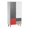 VOX Armoire 2 Portes Rouge -Maisons du Monde boutique armoire 2 portes rouge