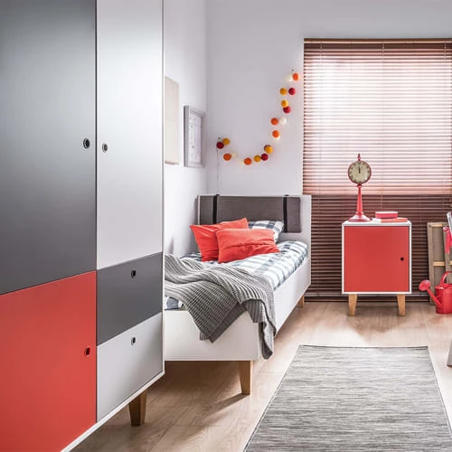 VOX Armoire 2 Portes Rouge 5 VOX Armoire 2 Portes Rouge - Image 3