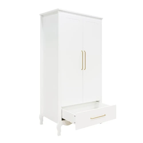Bopita Armoire 2-portes XL Avec Tiroir Blanc En MDF Et Panneaux De Particules 4 Bopita Armoire 2-portes XL Avec Tiroir Blanc En MDF Et Panneaux De Particules - Image 2