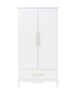 Bopita Armoire 2-portes XL Avec Tiroir Blanc En MDF Et Panneaux De Particules