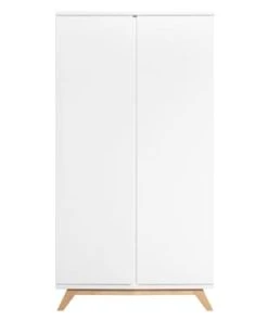 Bopita Armoire 2-portes XL Sans Pinces Blanc/naturel En MDF Et Hêtre