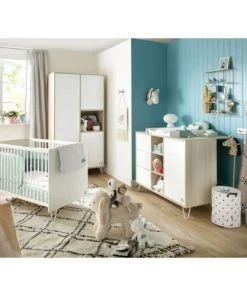 Sauthon Armoire 3 Portes 1 Niche 199x56x101cm Blanc -Maisons du Monde boutique armoire 3 portes 1 niche 199x56x101cm blanc 2