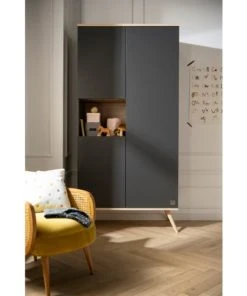 Sauthon Original Armoire 3 Portes 1 Niche 209x101x57cm Gris 9 Sauthon Original Armoire 3 Portes 1 Niche 209x101x57cm Gris -Maisons du Monde boutique armoire 3 portes 1 niche 209x101x57cm gris 1