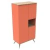 Sauthon Original Armoire 3 Portes 1 Niche 209x101x57cm Orange 1 Sauthon Original Armoire 3 Portes 1 Niche 209x101x57cm Orange -Maisons du Monde boutique armoire 3 portes 1 niche 209x101x57cm orange