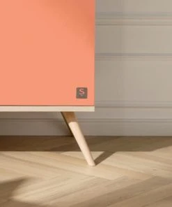 Sauthon Original Armoire 3 Portes 1 Niche 209x101x57cm Orange -Maisons du Monde boutique armoire 3 portes 1 niche 209x101x57cm orange 2