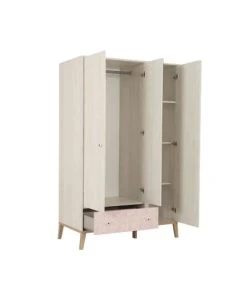 Terre De Nuit Armoire 3 Portes 1 Tiroir En Bois Imitation Chêne Blanchi 201cm -Maisons du Monde boutique armoire 3 portes 1 tiroir en bois imitation chene blanchi 201cm 1