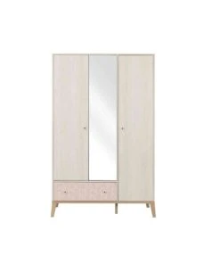 Terre De Nuit Armoire 3 Portes 1 Tiroir En Bois Imitation Chêne Blanchi 201cm -Maisons du Monde boutique armoire 3 portes 1 tiroir en bois imitation chene blanchi 201cm 3