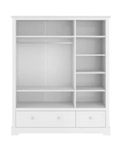 Bellamy Armoire 3 Portes 2 Tiroirs Blanc -Maisons du Monde boutique armoire 3 portes 2 tiroirs blanc 2