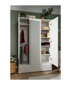 CALICOSY Armoire 3 Portes 2 Tiroirs Blanc- L120 X H191 X P55 Cm 11 CALICOSY Armoire 3 Portes 2 Tiroirs Blanc- L120 X H191 X P55 Cm -Maisons du Monde boutique armoire 3 portes 2 tiroirs blanc l120 x h191 x p55 cm 3