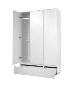 CALICOSY Armoire 3 Portes 2 Tiroirs Blanc- L120 X H191 X P55 Cm 12 CALICOSY Armoire 3 Portes 2 Tiroirs Blanc- L120 X H191 X P55 Cm -Maisons du Monde boutique armoire 3 portes 2 tiroirs blanc l120 x h191 x p55 cm 4