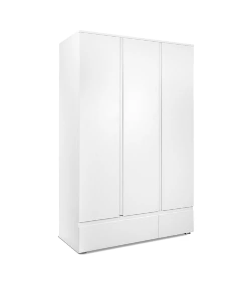 CALICOSY Armoire 3 Portes 2 Tiroirs Blanc- L120 X H191 X P55 Cm 8 CALICOSY Armoire 3 Portes 2 Tiroirs Blanc- L120 X H191 X P55 Cm - Image 6